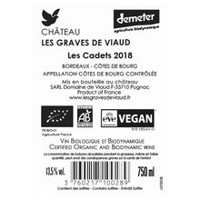 Load image into Gallery viewer, Les Cadets 2019, vin nature - Château Les Graves de Viaud -  La Colombine
